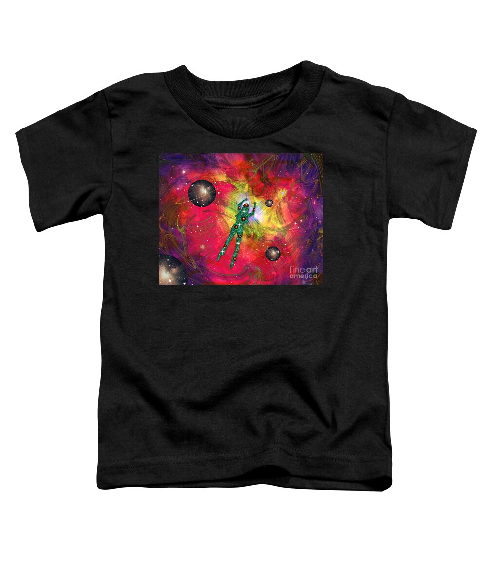 Synchronicity Toddler T-Shirt featuring the mixed media Synchronicity by Diamante Lavendar