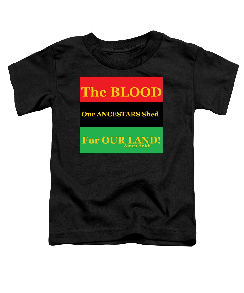 Rbg Toddler T-Shirt featuring the digital art The Blood by Adenike AmenRa