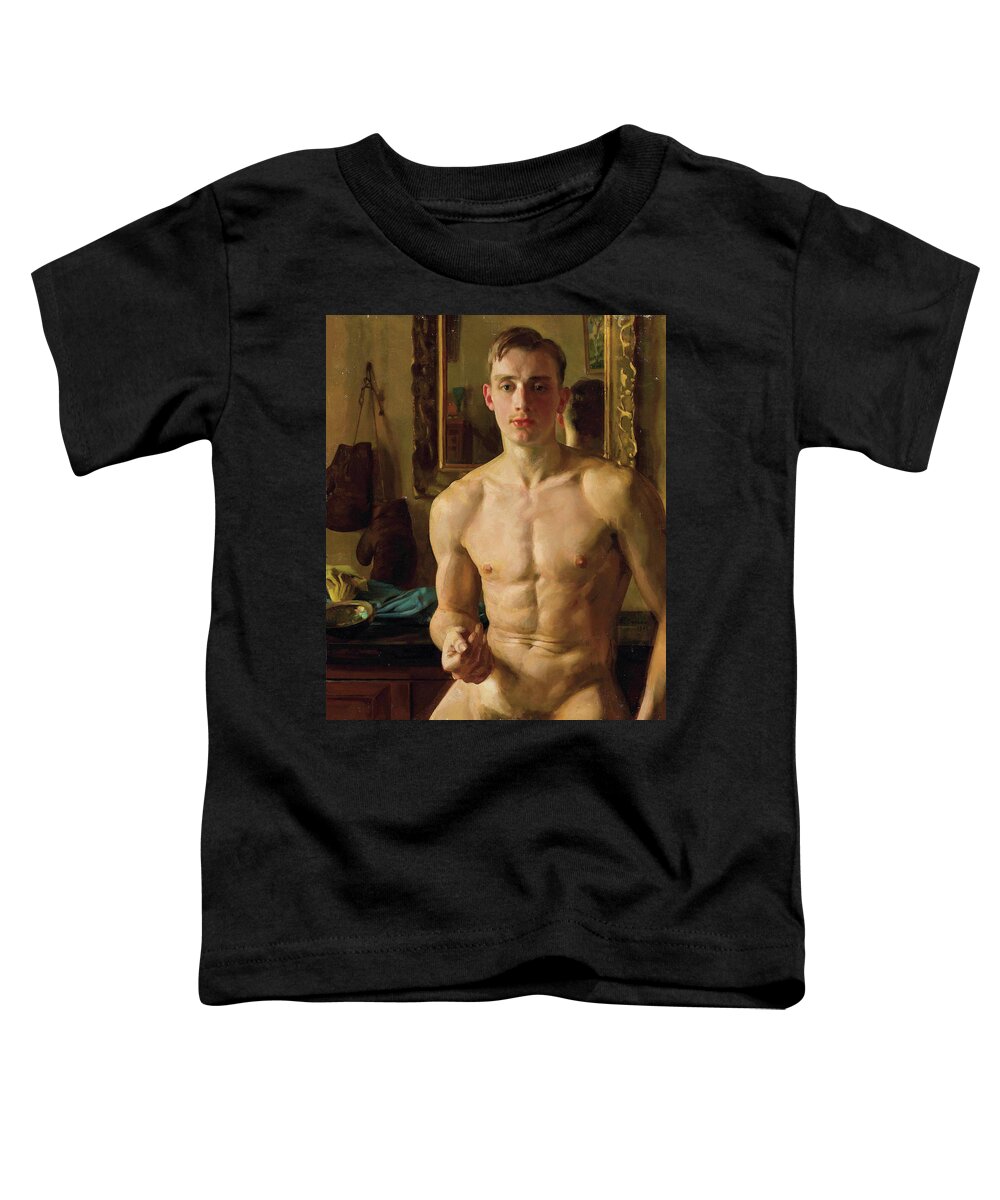 Konstantin Somov Toddler T-Shirt featuring the painting The Boxer by Konstantin Somov