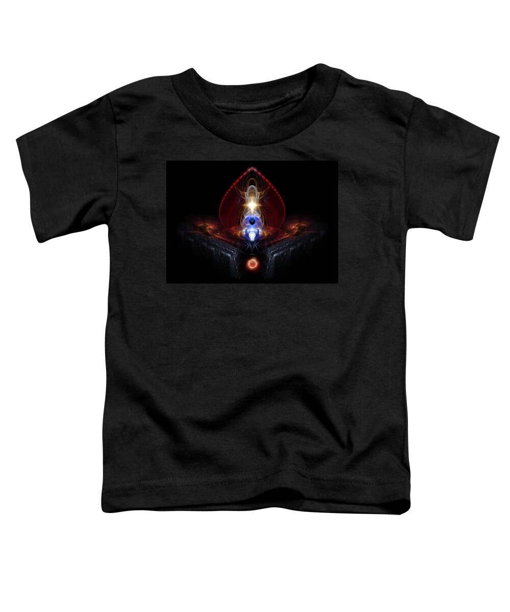 Illustration Toddler T-Shirt featuring the digital art The Majesty Of Ooleion Fractal Art by Rolando Burbon