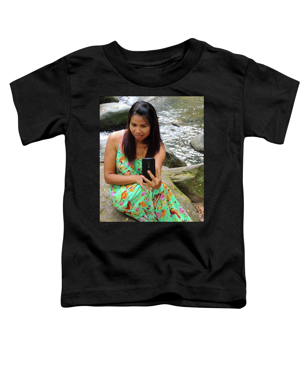 Girl Toddler T-Shirt featuring the photograph The narcissist by Jeremy Holton