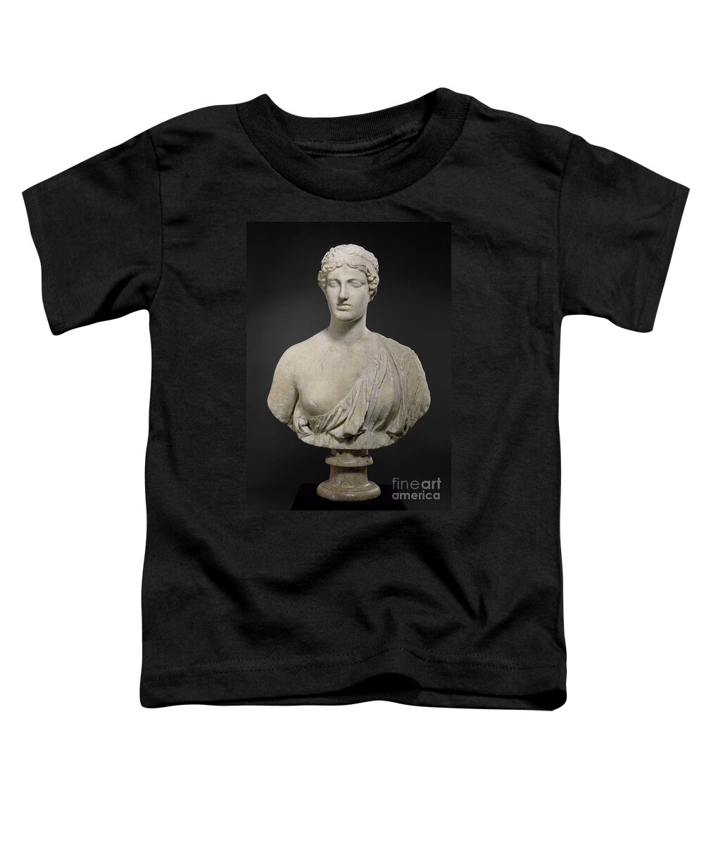 Aphrodite Toddler T-Shirt featuring the photograph The Oxford Bust, Pastiche Of A Roman Statue by English School