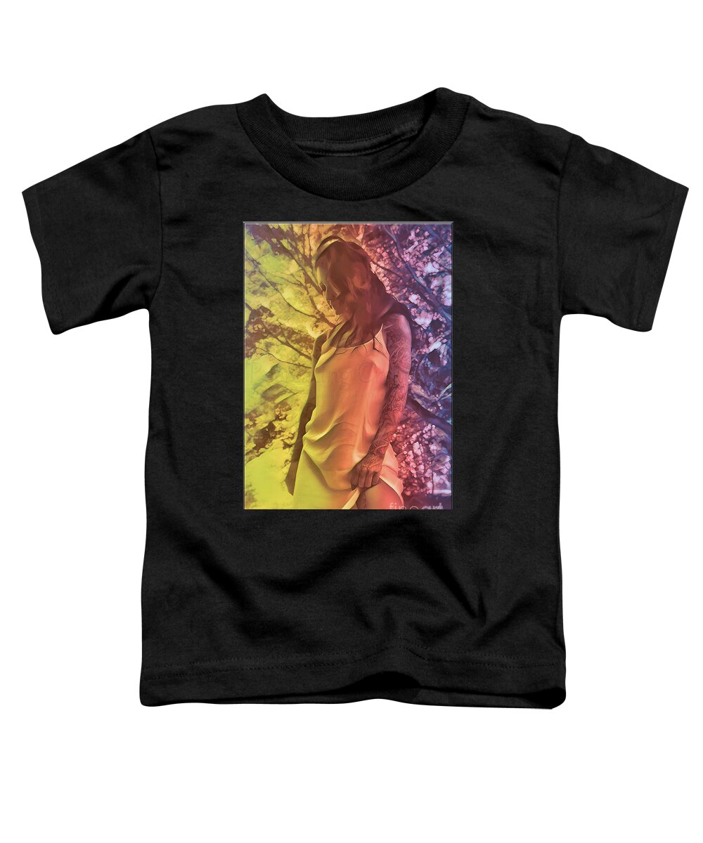 Dark Toddler T-Shirt featuring the digital art Touch Of Emotion by Recreating Creation