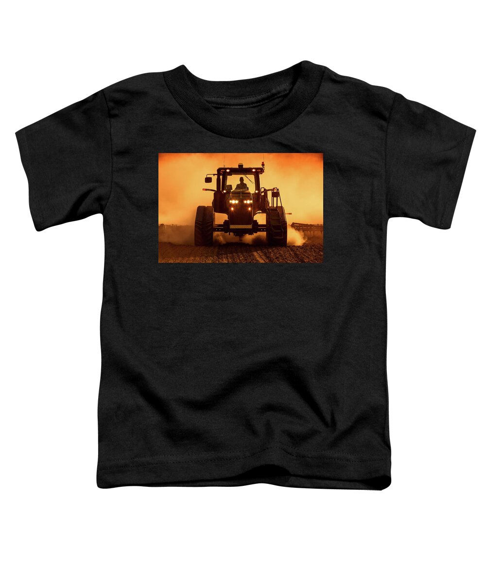 Tractor Toddler T-Shirt featuring the photograph Tractor and Dust by Todd Klassy