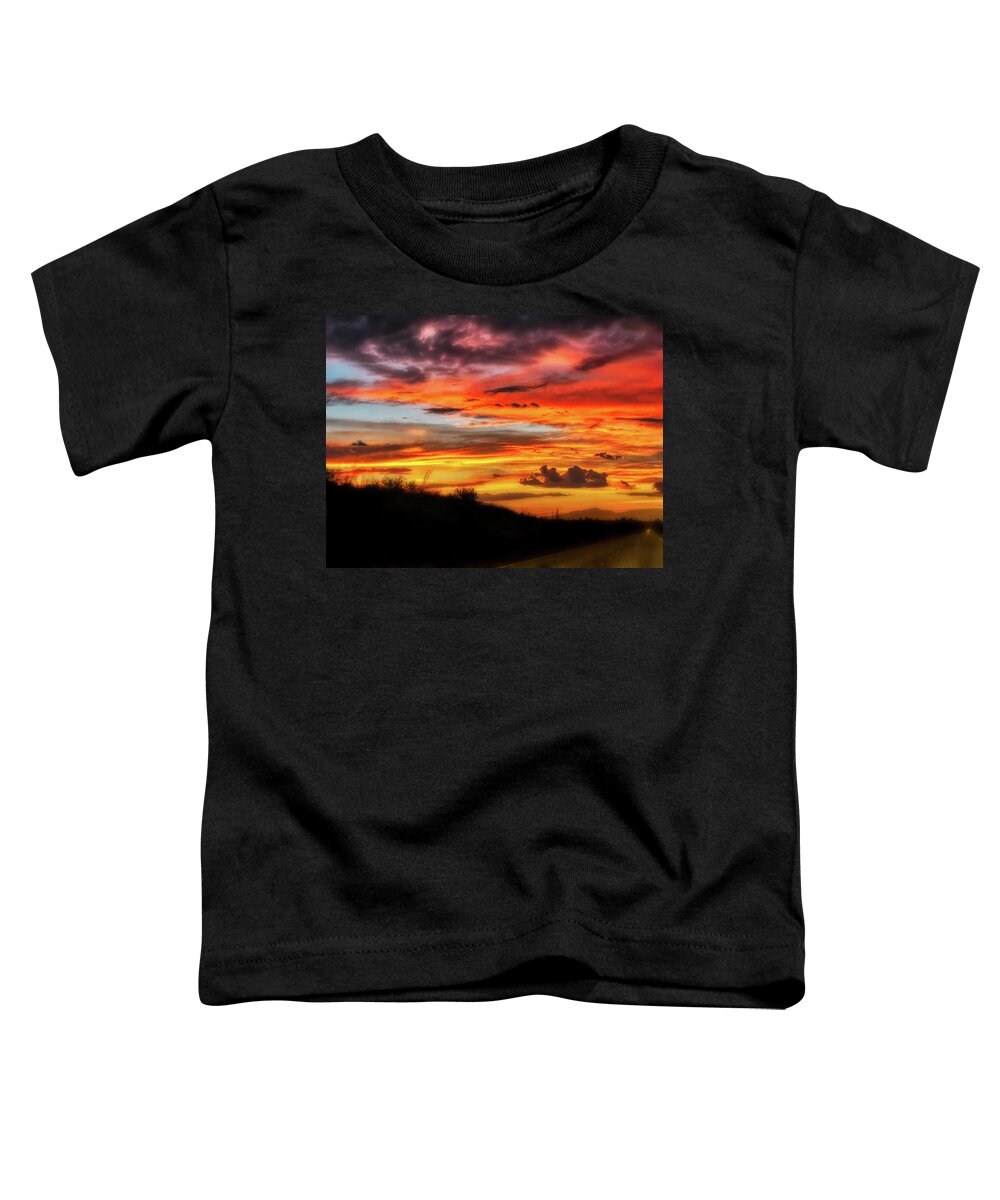 Az80 Toddler T-Shirt featuring the photograph AZ80 from Tombstone to Tucson by Micah Offman