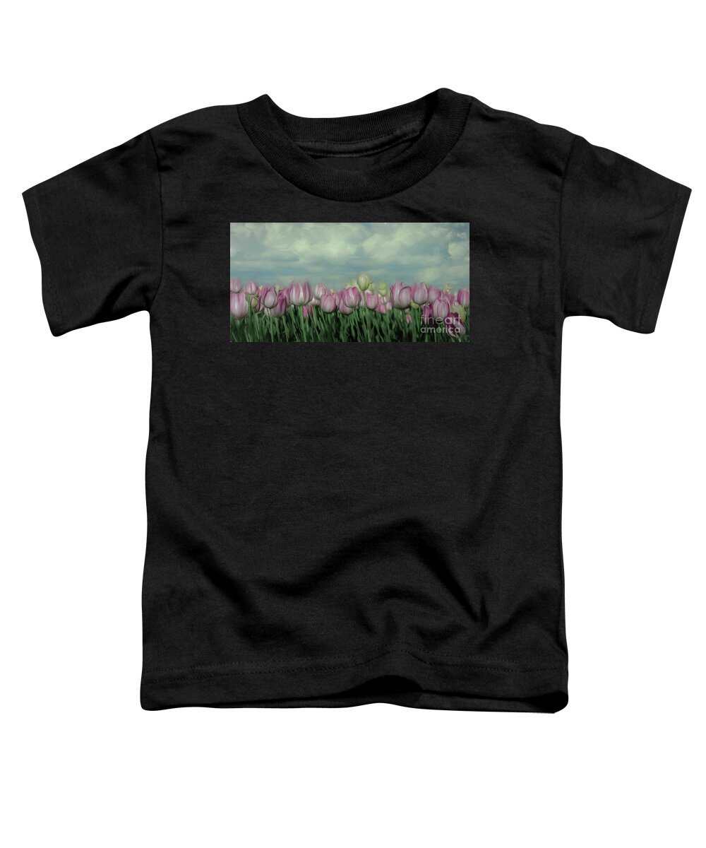 Floral Toddler T-Shirt featuring the photograph Tulips In the Garden by Linda Blair