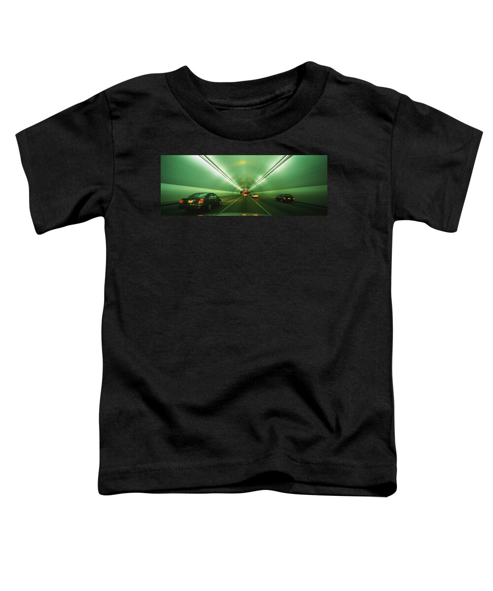 Photography Toddler T-Shirt featuring the photograph Vehicles Passing Through A Tunnel, Bay by Panoramic Images