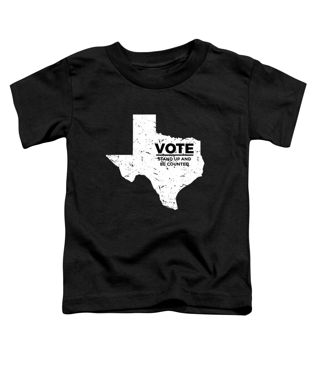 Funny Tshirt Toddler T-Shirt featuring the digital art Vote Texas Local TX State Elections Participation Gift by Martin Hicks