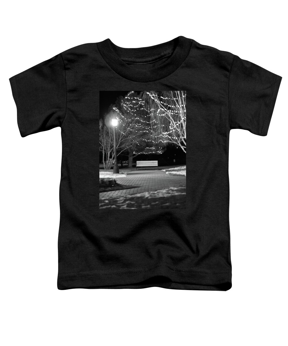 Black & White Photography Toddler T-Shirt featuring the photograph Waiting by Sandra Dalton