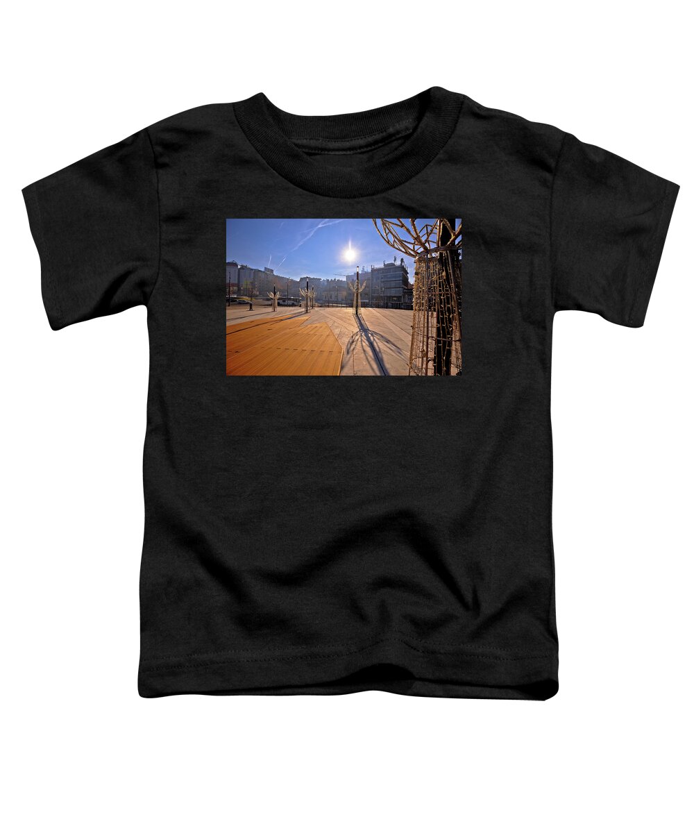 Belgrade Toddler T-Shirt featuring the photograph Belgrade. Slavija square in Beograd nature and architecture view #1 by Brch Photography