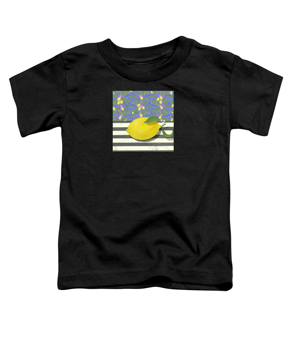 Lemon Toddler T-Shirt featuring the digital art Citron #2 by Steve Hayhurst
