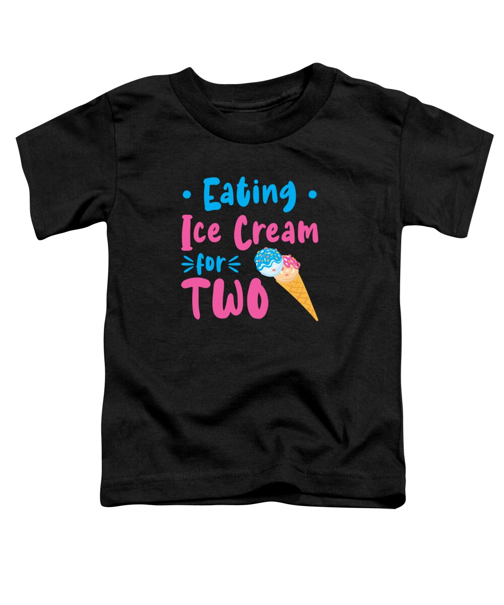 Ice Cream Toddler T-Shirt featuring the digital art Eating Ice Cream For Two Ice Cream #1 by Toms Tee Store