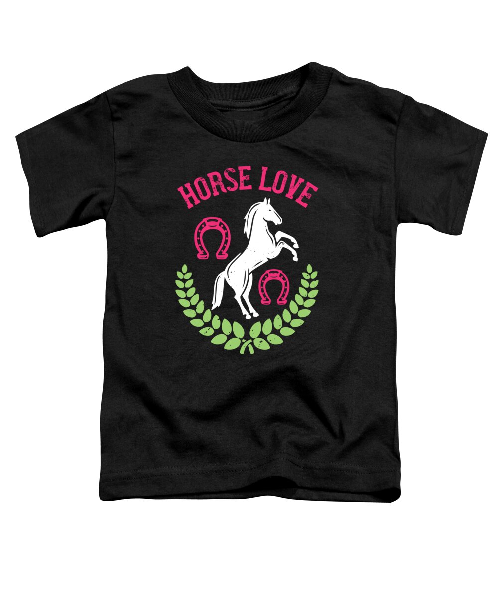 Horse Toddler T-Shirt featuring the digital art Horse Love #1 by Jacob Zelazny