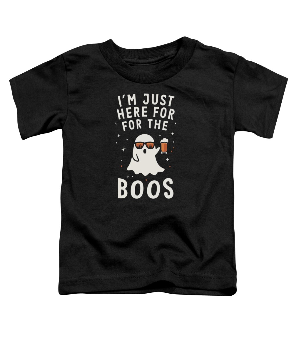 Halloween Toddler T-Shirt featuring the digital art Im Just Here for the Boos #1 by Flippin Sweet Gear