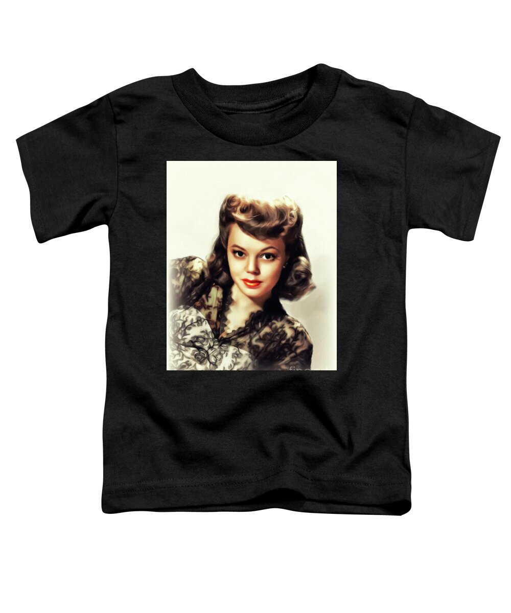 Jean Toddler T-Shirt featuring the painting Jean Porter, Vintage Actress #1 by Esoterica Art Agency