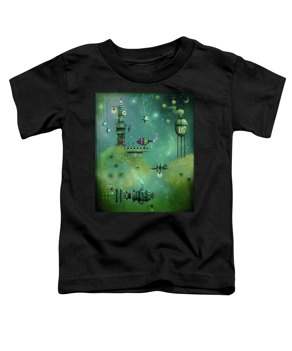 Spaceship Toddler T-Shirt featuring the painting Lightning Grow #1 by Joe Gilronan