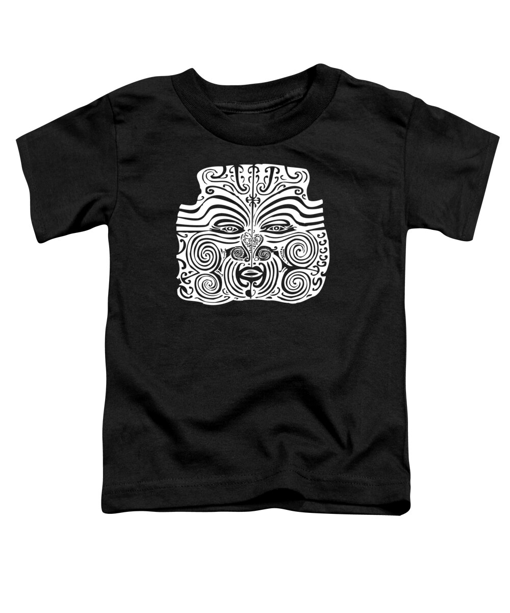 Maori Moko Design Toddler T-Shirt featuring the digital art Maori Moko #1 by Eclectic at Heart