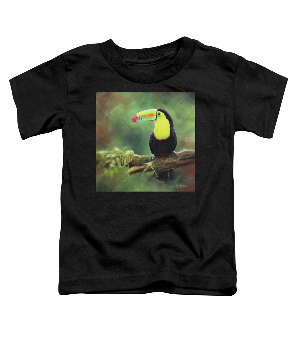 Toucan Toddler T-Shirt featuring the pastel Paradise by Kirsty Rebecca