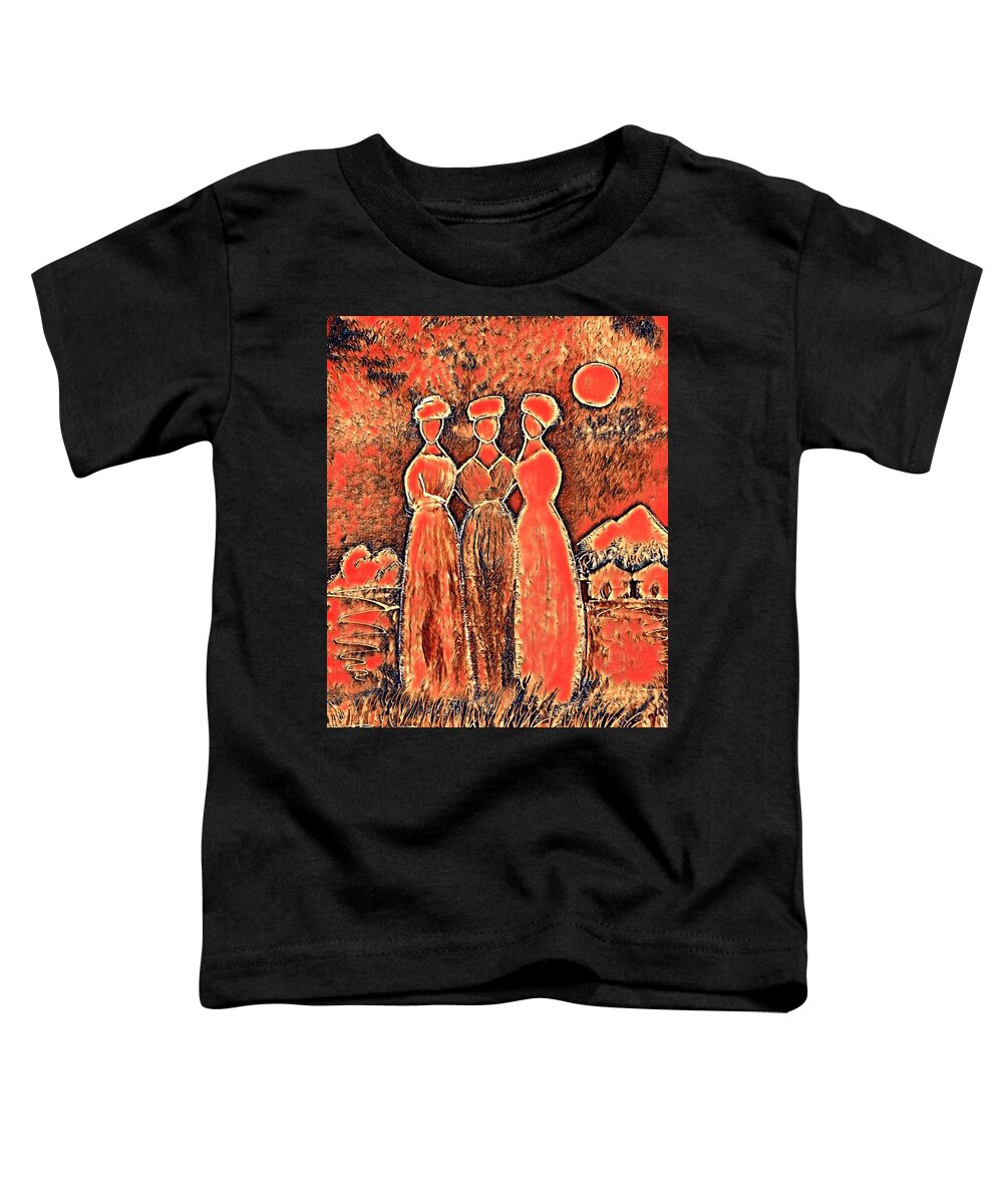 Sisters Toddler T-Shirt featuring the digital art Three Sisters #2 by Martine Murphy