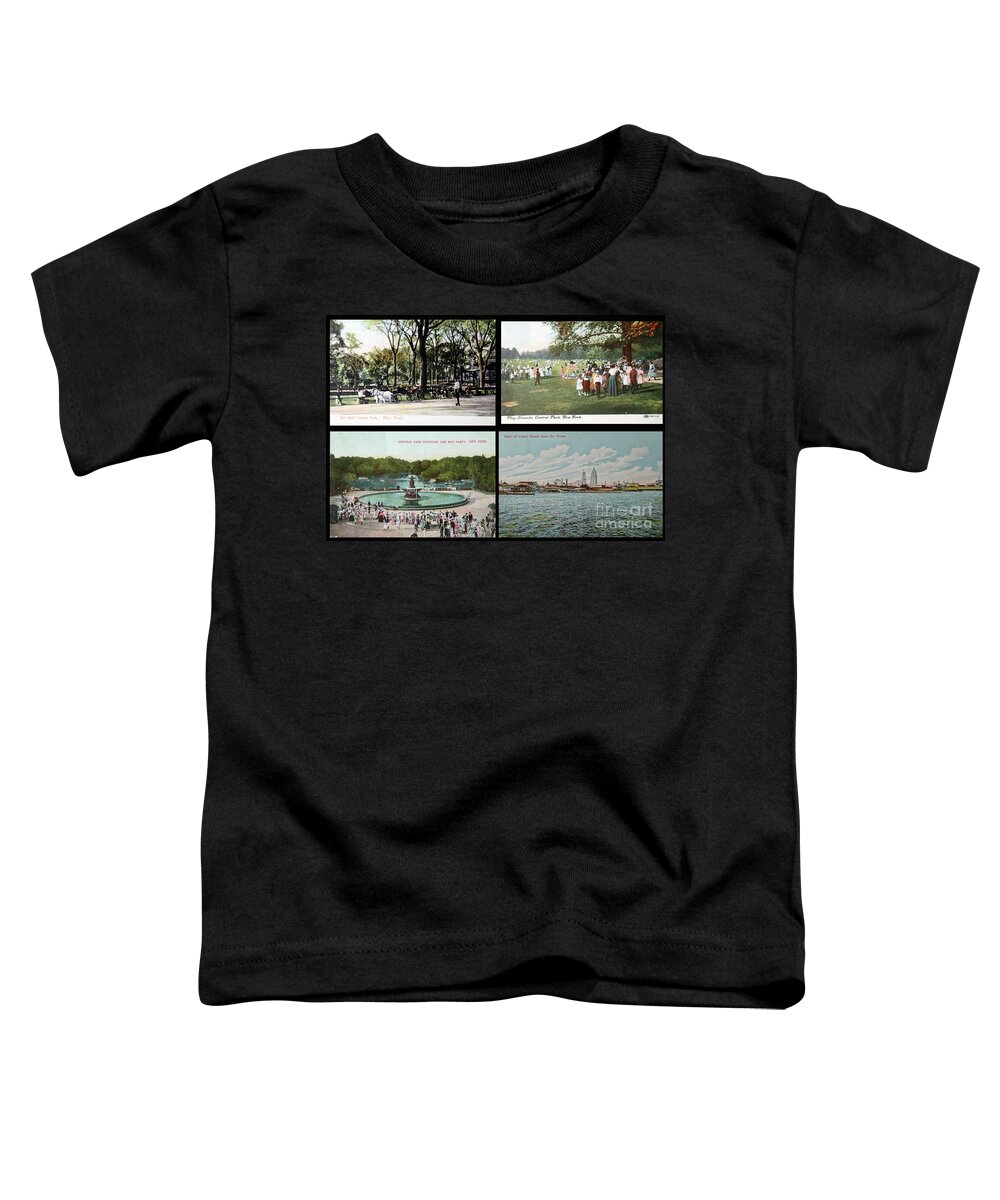 New York Toddler T-Shirt featuring the photograph Various places in New York early 1900's by Patricia Hofmeester