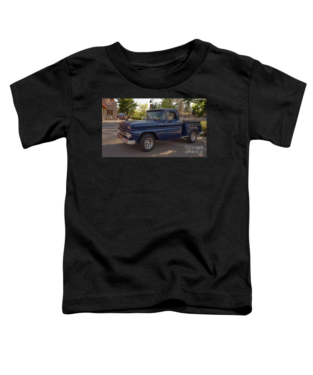 South Lake Tahoe Toddler T-Shirt featuring the photograph 1962 Chevrolet C10 stepside truck by PROMedias US