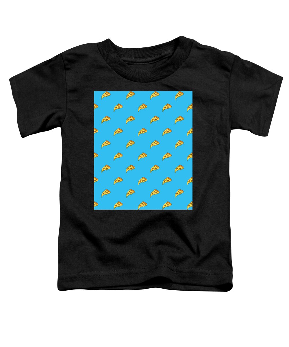 Slices Toddler T-Shirt featuring the digital art Pizza Pattern Fast Food Cheese Italian #20 by Mister Tee