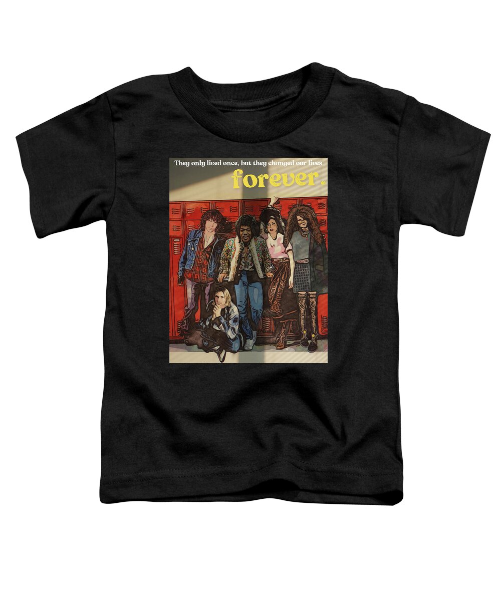 27 Club Toddler T-Shirt featuring the digital art 27 club Issue No. 1970 by Christina Rick