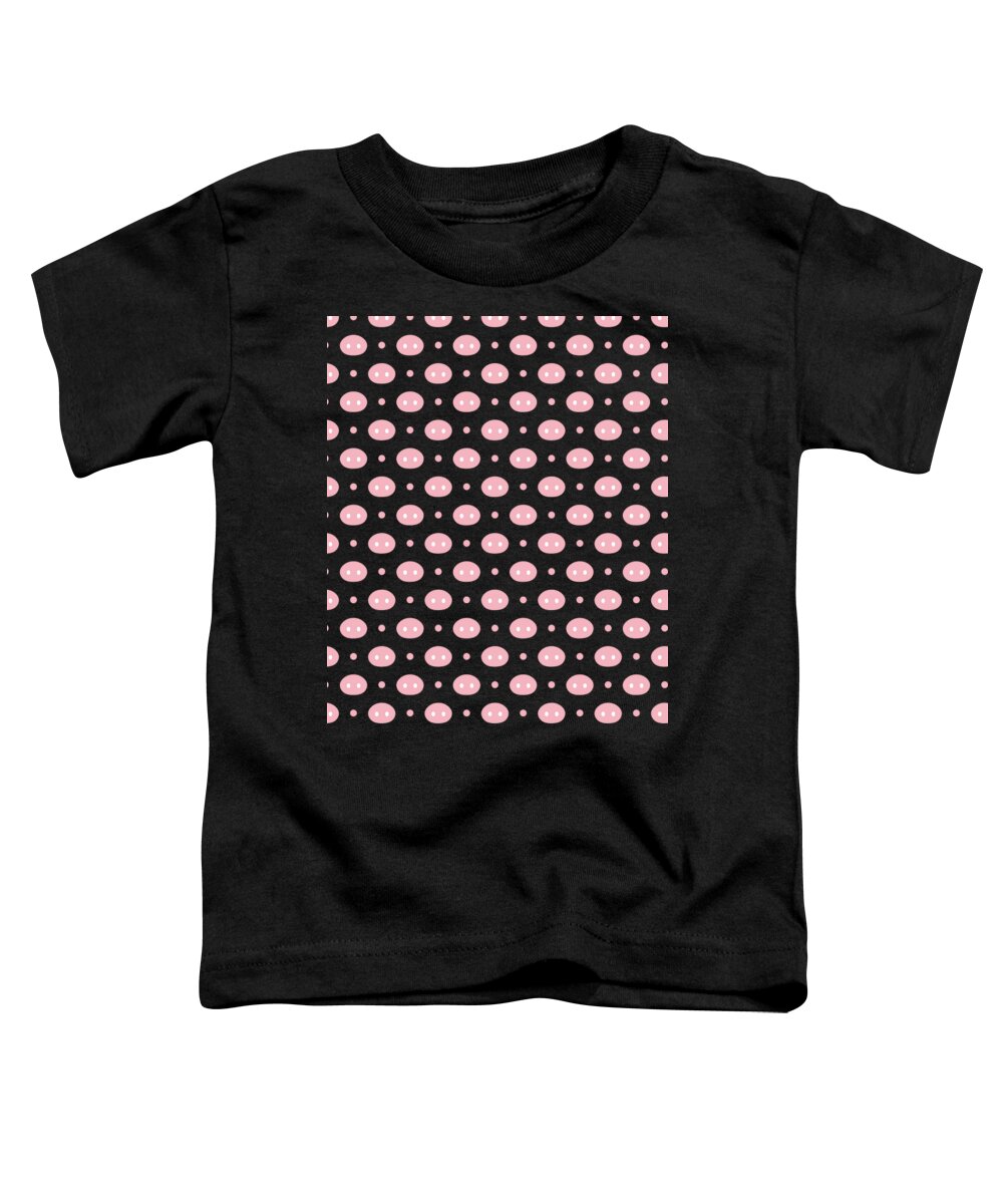 Piglet Toddler T-Shirt featuring the digital art Pig Pattern Pink Piglet Farm Farmer #3 by Mister Tee