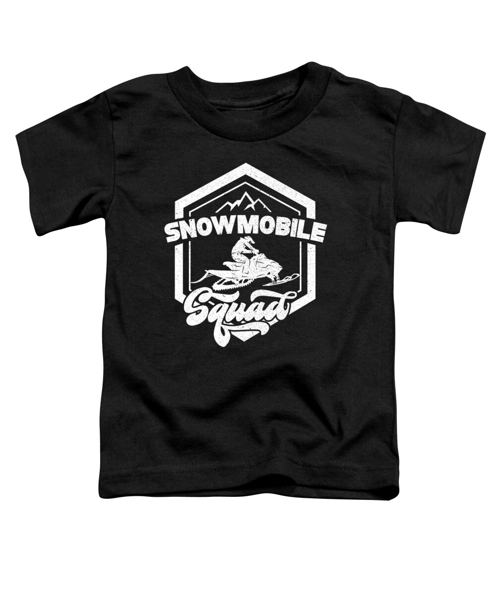 Snowmobile Toddler T-Shirt featuring the digital art Snowmobile Snow Machine #3 by Mercoat UG Haftungsbeschraenkt