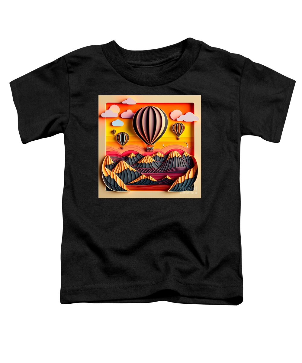 Balloons Toddler T-Shirt featuring the digital art Balloons #6 by Jay Schankman