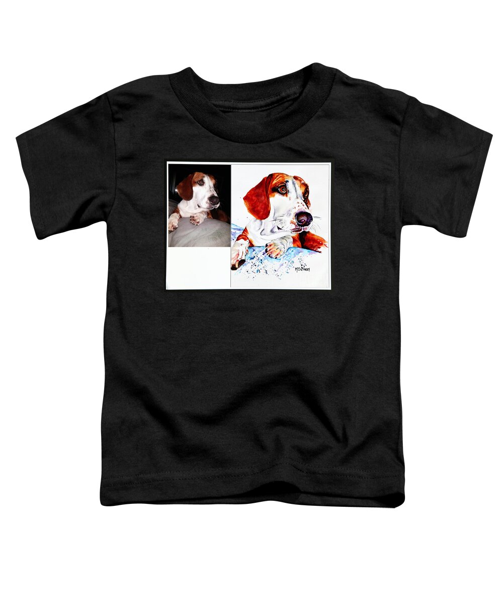  Toddler T-Shirt featuring the painting Pet Portrait Commission #9 by Maria Barry
