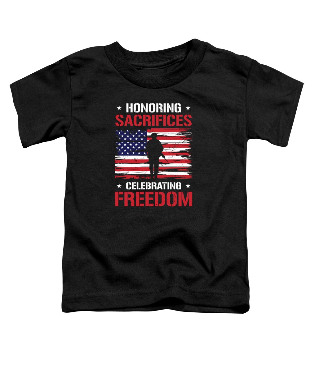 Usa Toddler T-Shirt featuring the digital art USA Independence Military Heroes Soldier Freedom #9 by Toms Tee Store