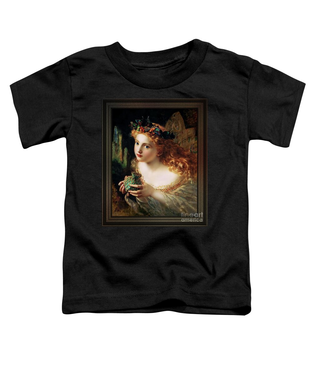Fairy Toddler T-Shirt featuring the painting A Fairy Is Made Of Most Beautiful Things by Sophie Gengembre Anderson by Xzendor7
