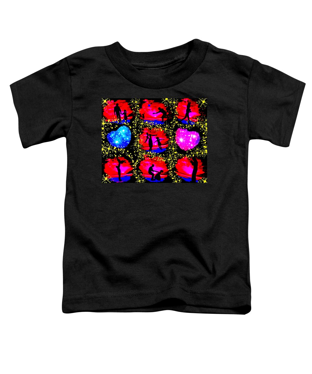 A Fathers Love Poem Toddler T-Shirt featuring the digital art A Fathers Love As Seen On TV Collage by Stephen Battel