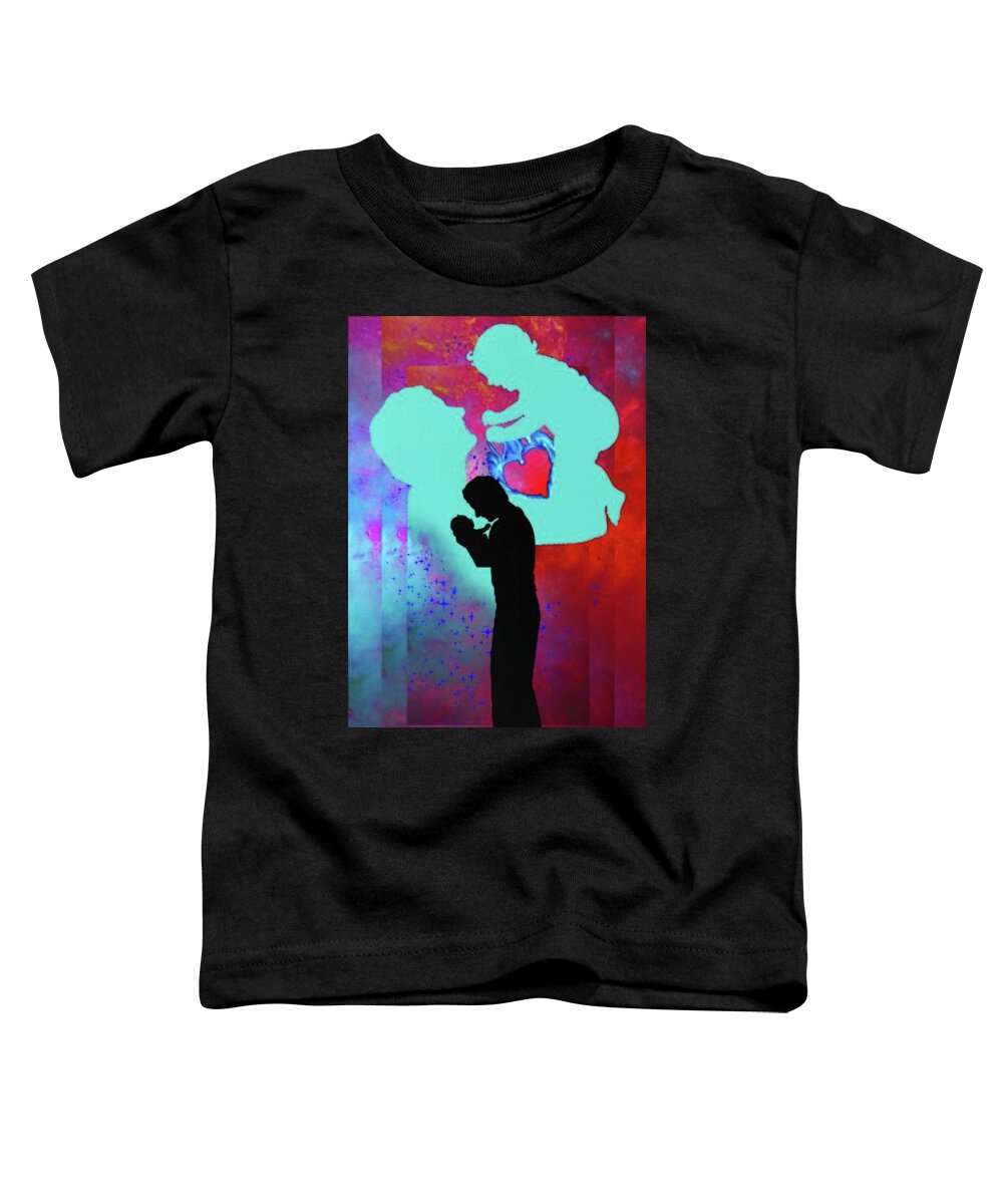 A Fathers Love Poem Toddler T-Shirt featuring the digital art A Fathers Love Grows by Stephen Battel