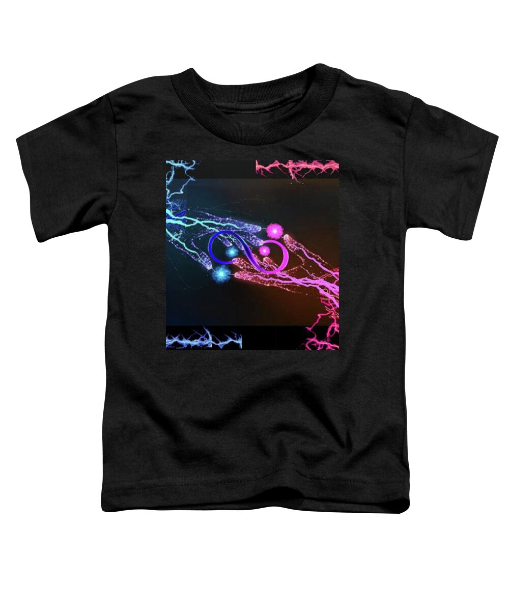 A Fathers Love Poem Toddler T-Shirt featuring the digital art A Fathers Love Powers Infiniti by Stephen Battel