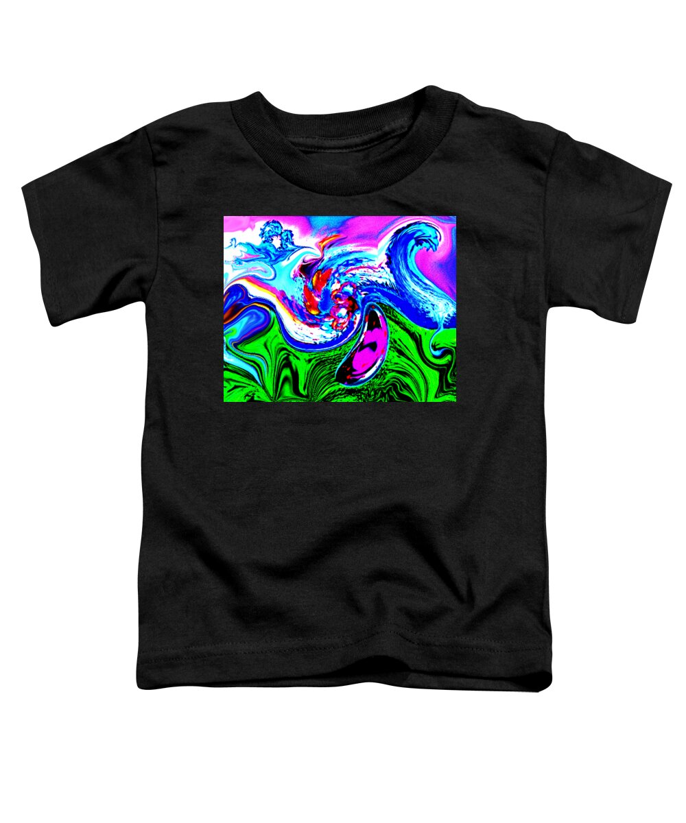 A Fathers Love Poem Toddler T-Shirt featuring the digital art A Fathers Love Trippy by Stephen Battel