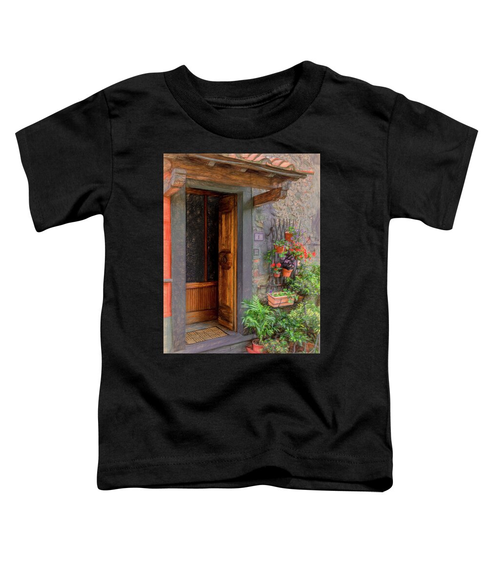 Tuscany Toddler T-Shirt featuring the photograph A Warm Tuscan Welcome by Marcy Wielfaert