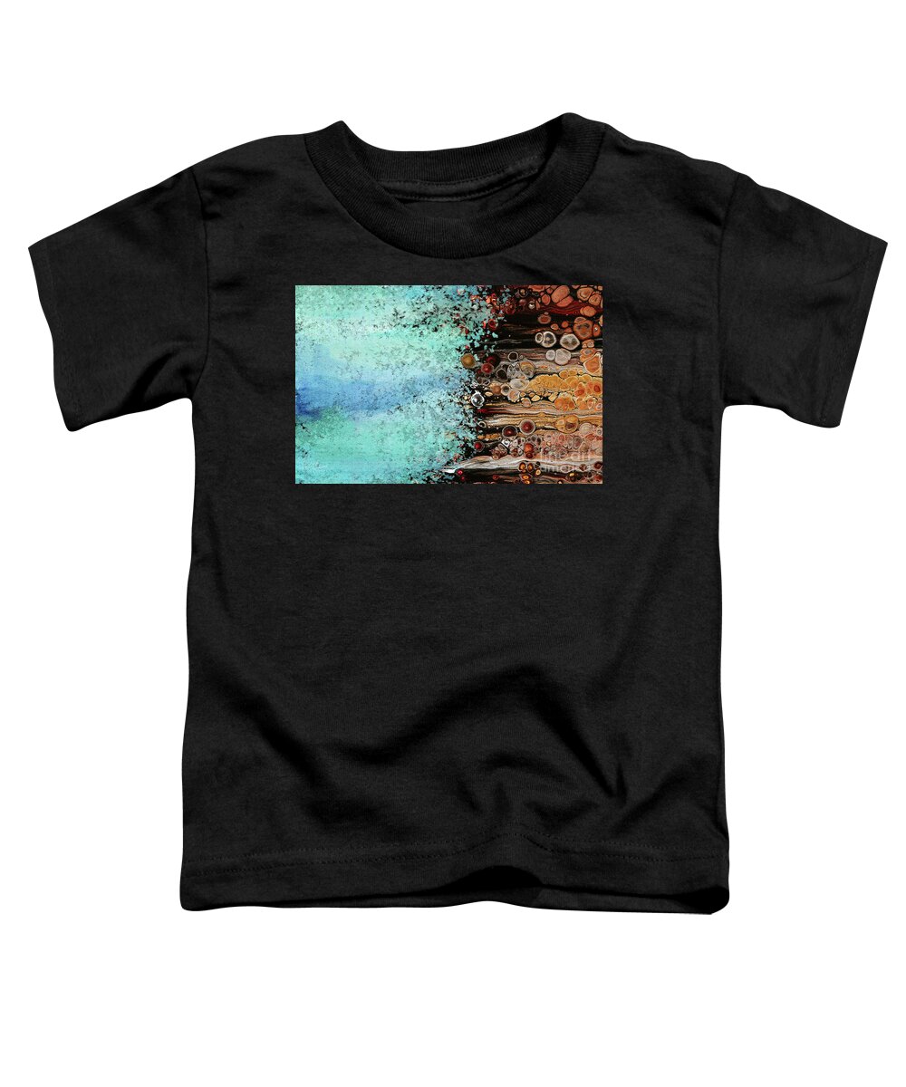 Abstract Toddler T-Shirt featuring the digital art Abstract Bluandrust by Deb Nakano