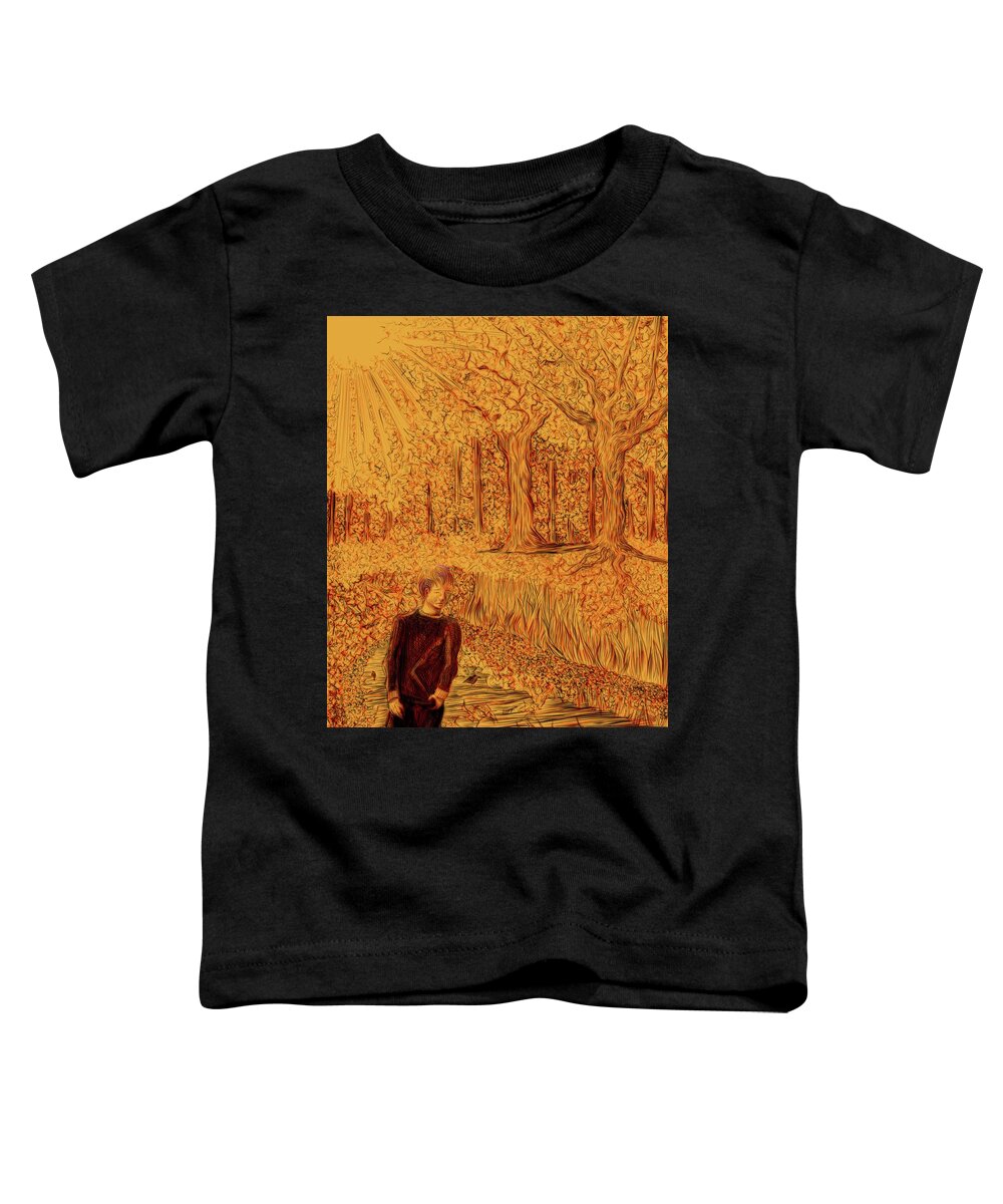Album Cover Toddler T-Shirt featuring the digital art All Without Words by Angela Weddle
