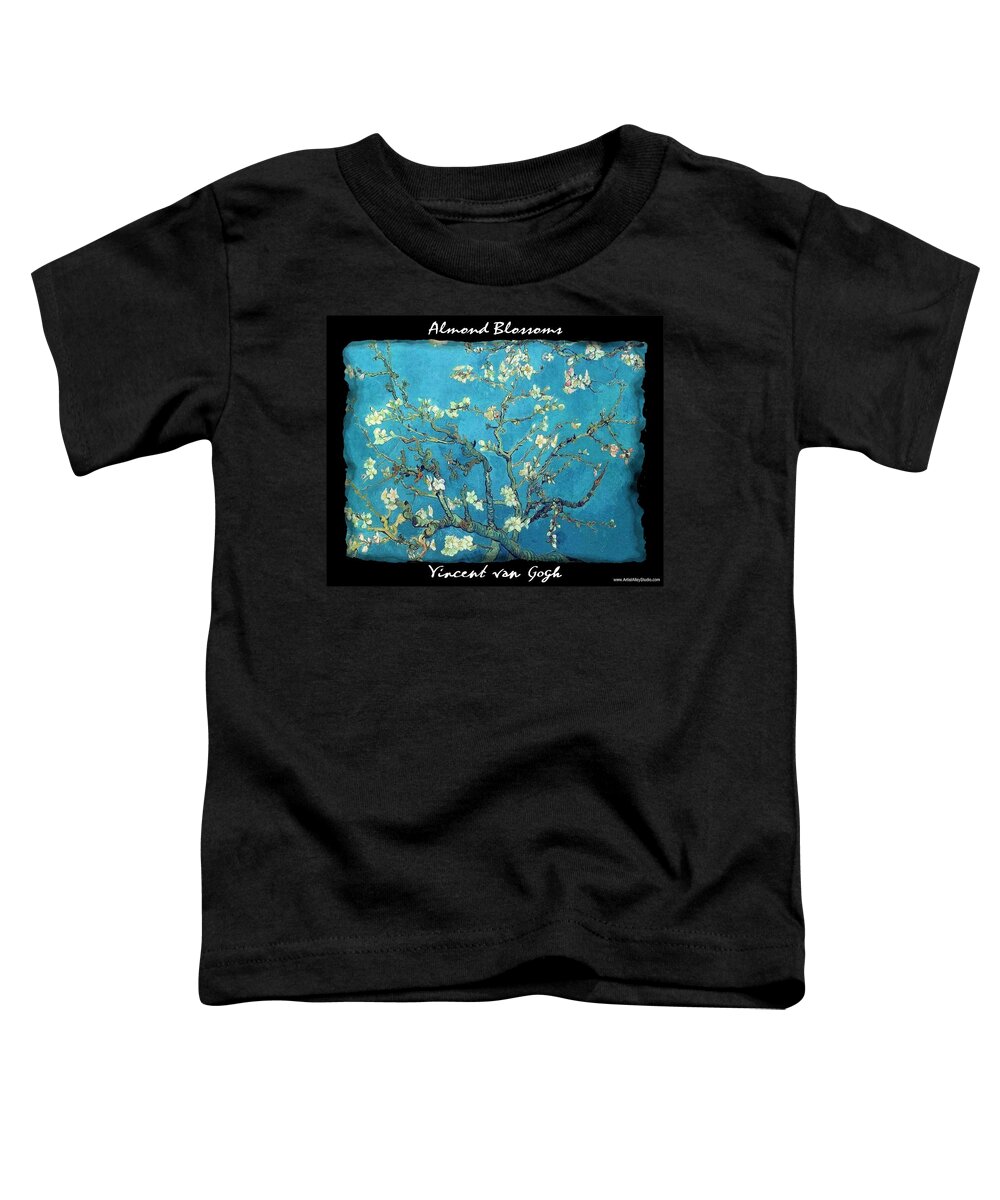 Vincent Toddler T-Shirt featuring the painting Almond Blossoms - VVG by The GYPSY and Mad Hatter