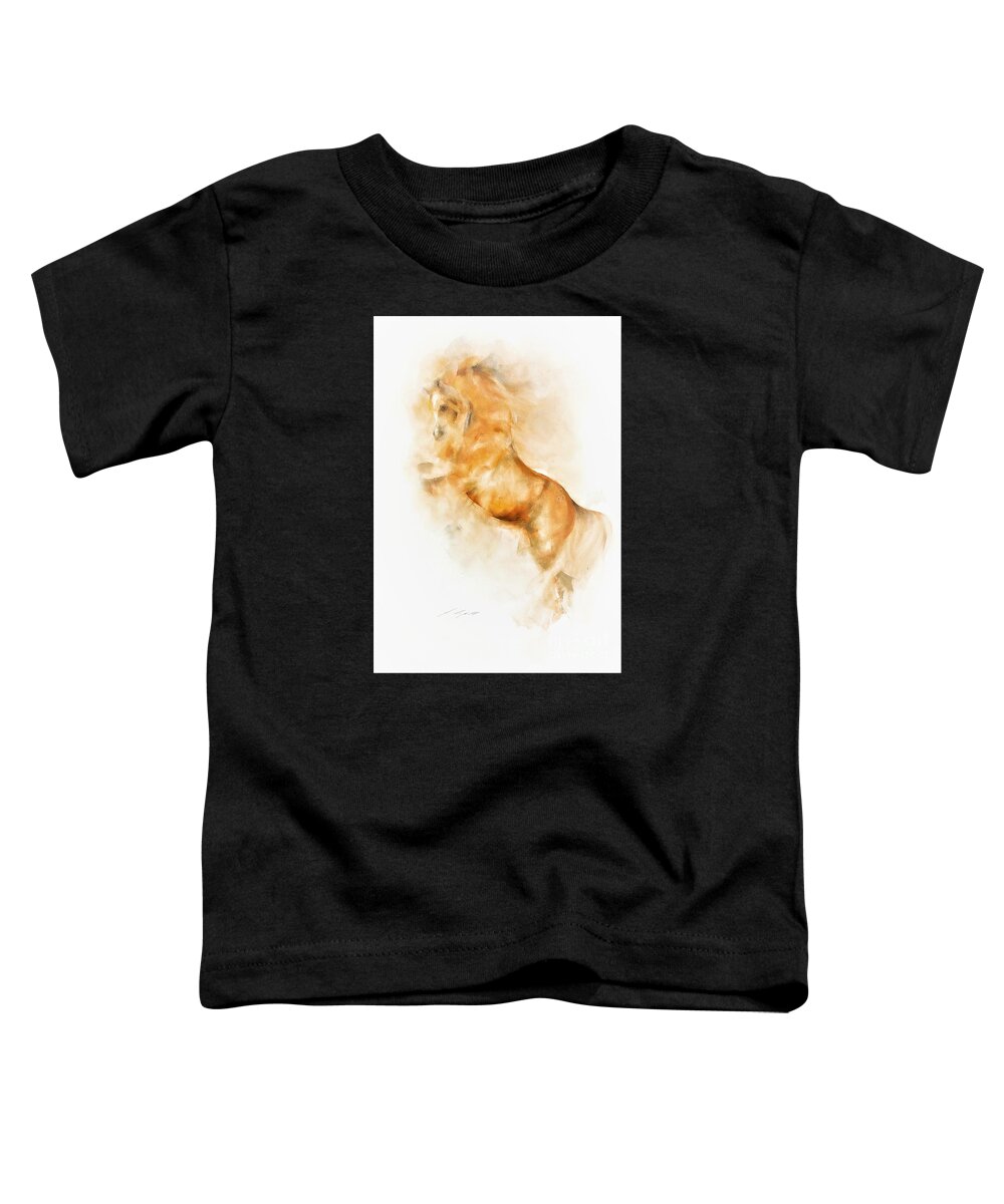 Equestrian Painting Toddler T-Shirt featuring the painting Amin by Janette Lockett