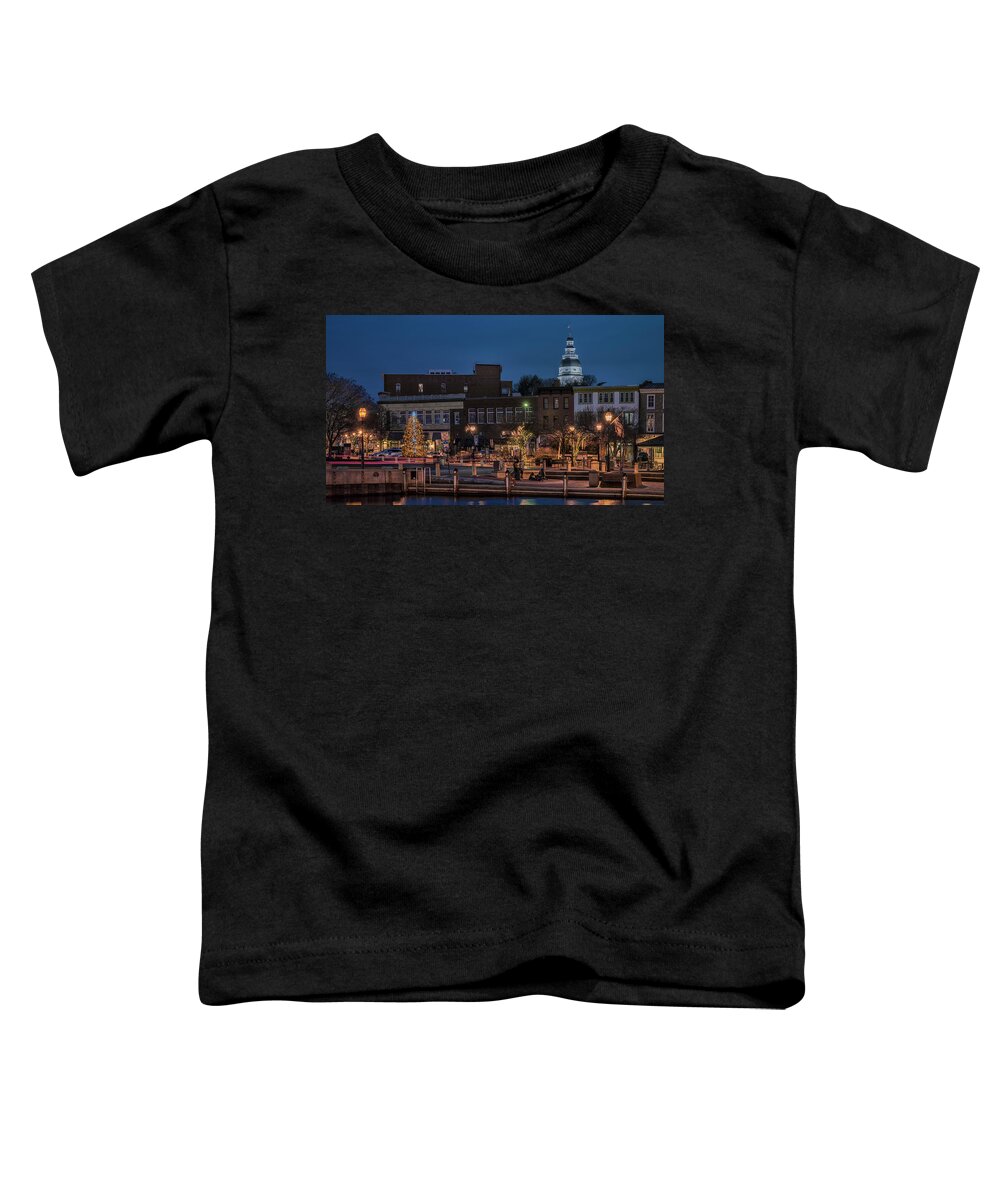 Maryland Toddler T-Shirt featuring the photograph Annapolis Christmas 2019 3 by Robert Fawcett