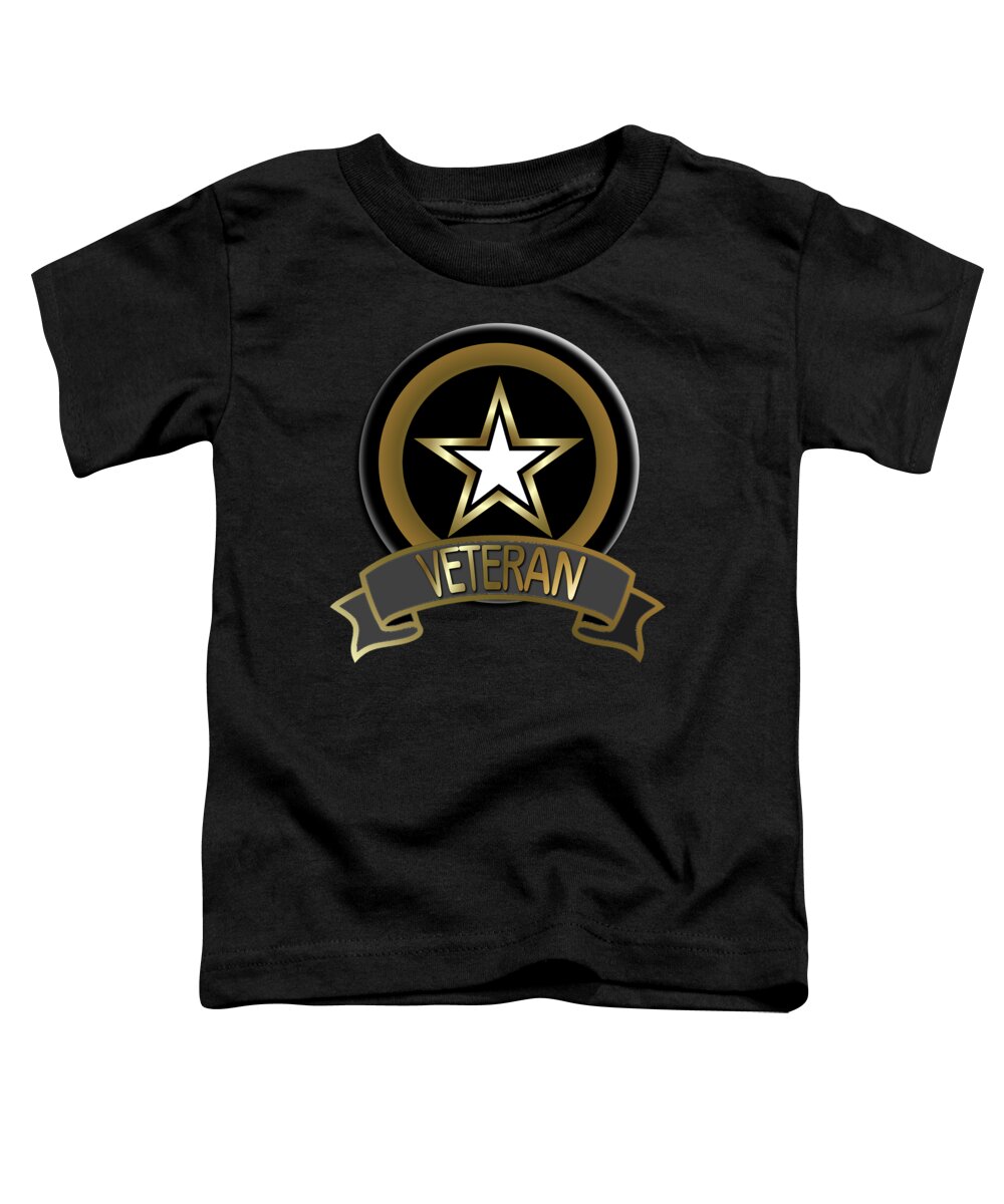 Army Toddler T-Shirt featuring the digital art Army Vet by Bill Richards