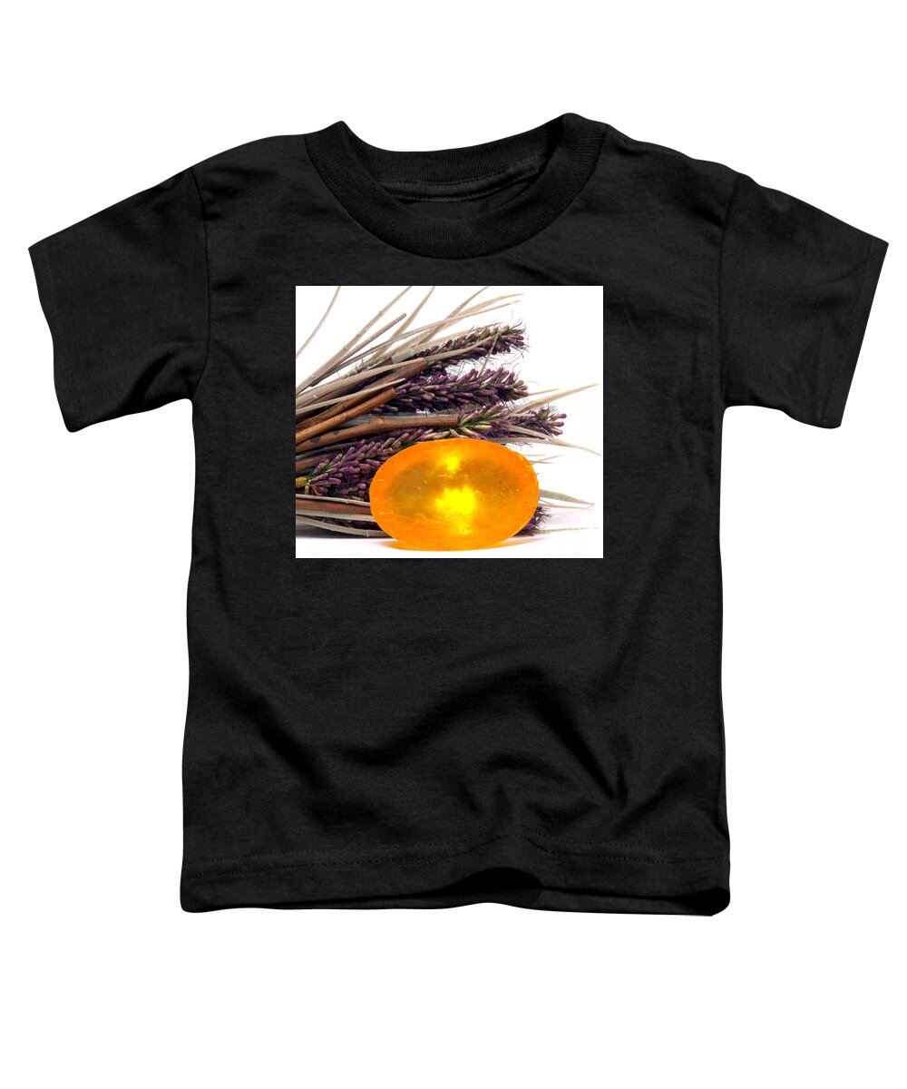 Soap Toddler T-Shirt featuring the photograph Artisan Soap and Lavender by Olivier Le Queinec