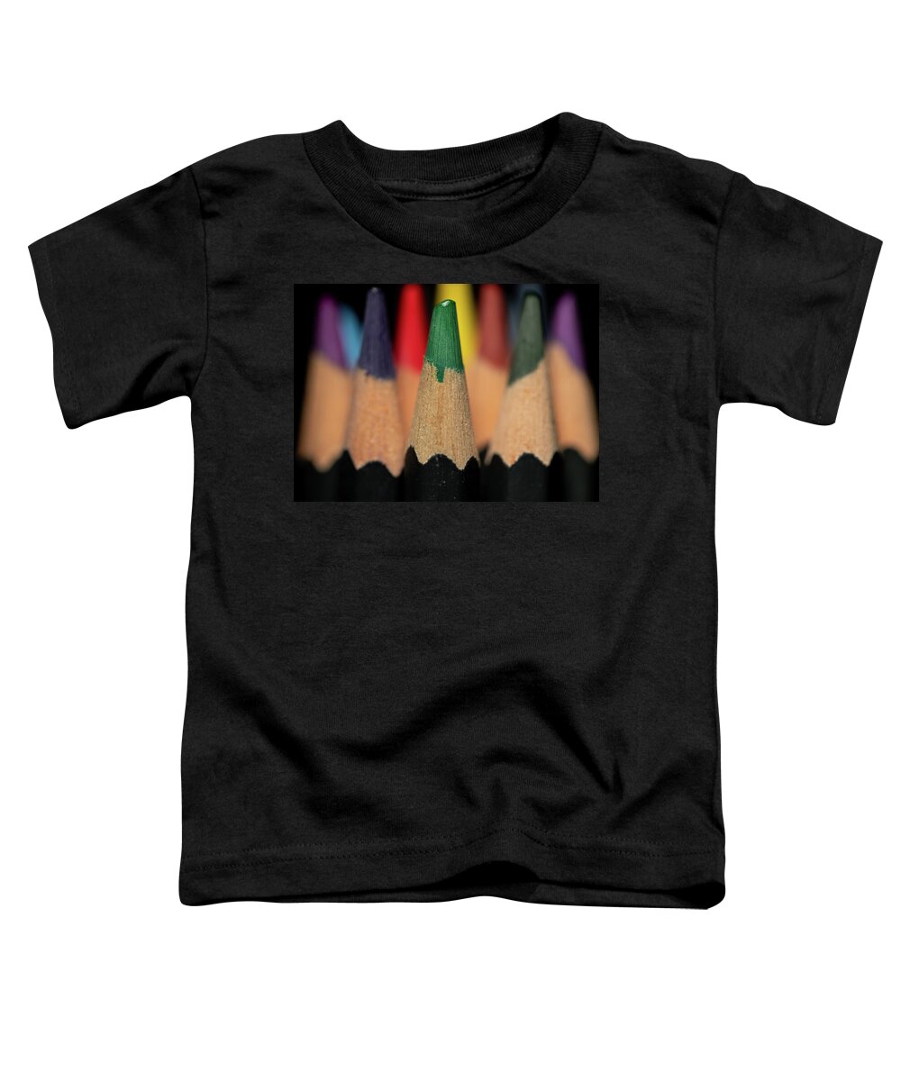 Pencil Toddler T-Shirt featuring the photograph Artist Tools - Macro 2 by Amelia Pearn