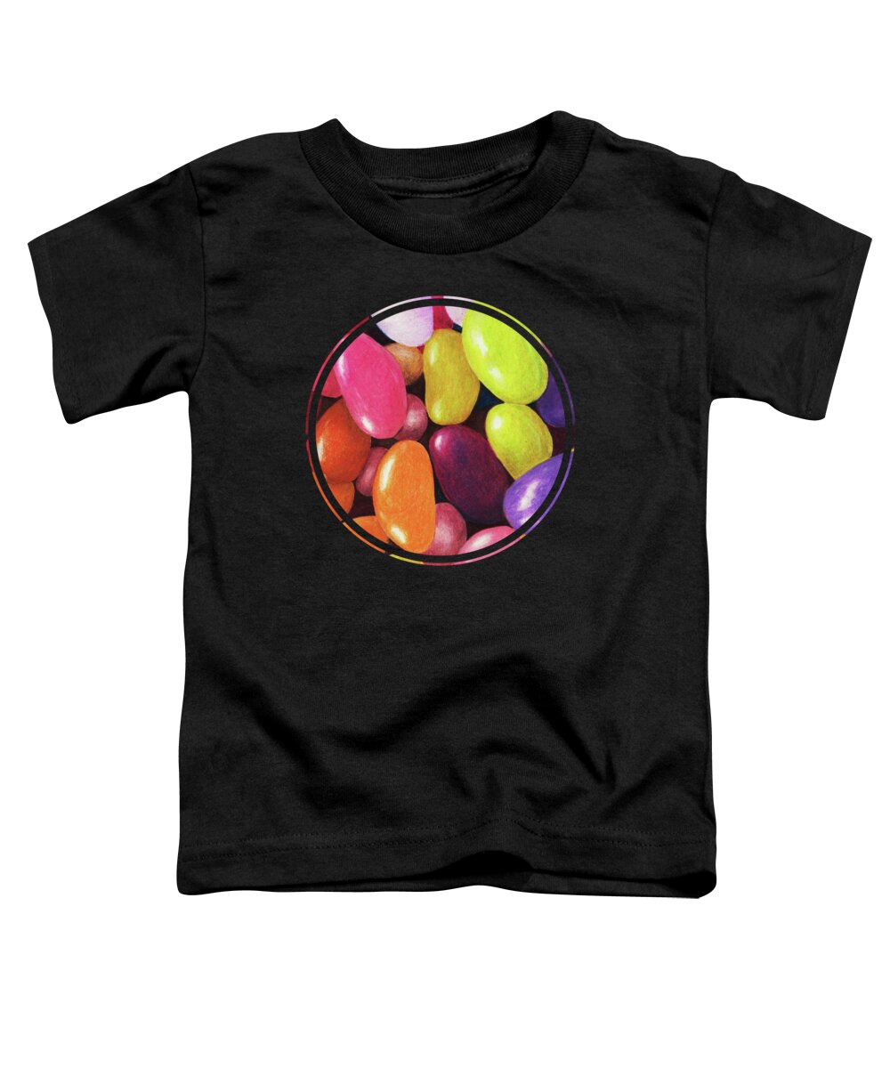 Malakhova Toddler T-Shirt featuring the painting Jelly Beans by Anastasiya Malakhova