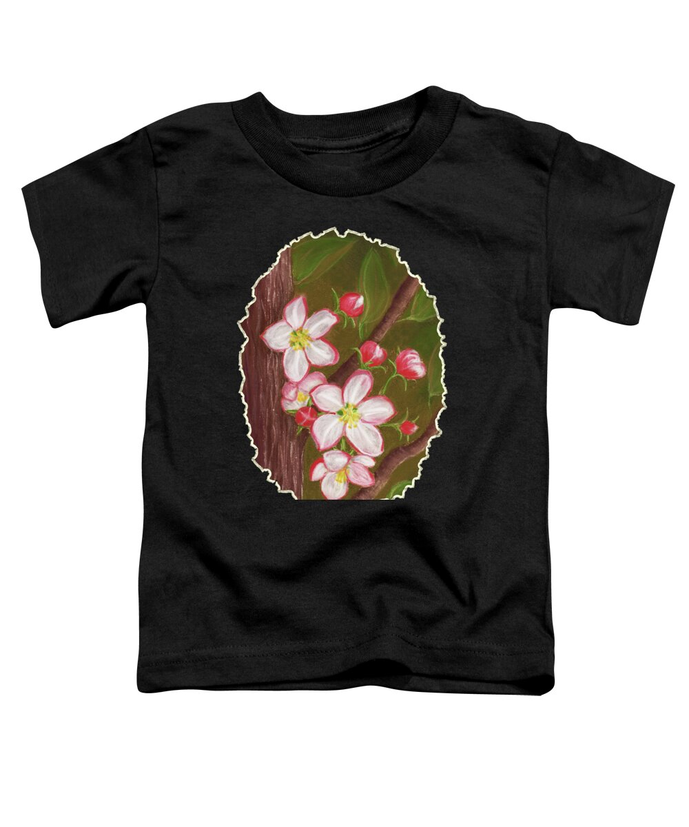 Apple Toddler T-Shirt featuring the painting Apple Blossom by Anastasiya Malakhova