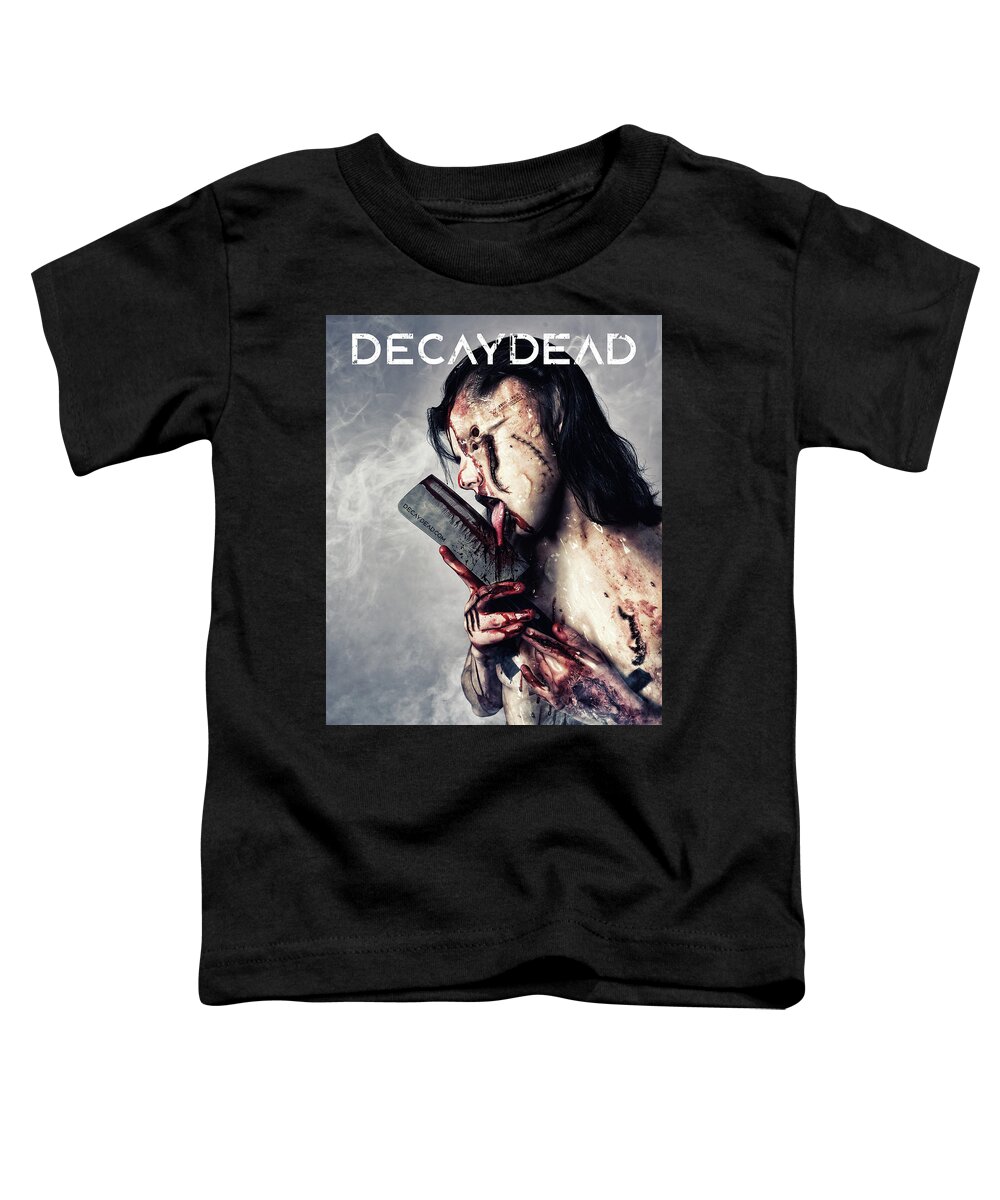 Argus Dorian Toddler T-Shirt featuring the digital art The Insanity of the Decaydead Hunters by Argus Dorian