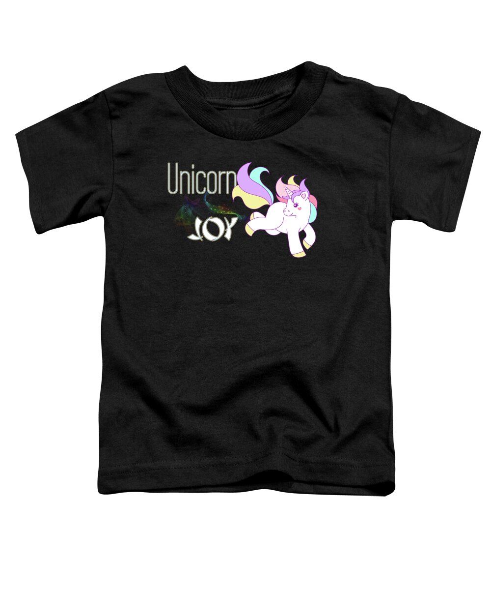 Unicorn Toddler T-Shirt featuring the digital art Unicorn Joy by Tanya Owens
